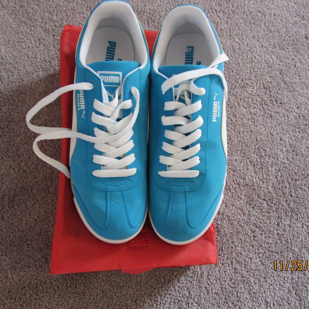 Puma Blue and White Sneakers